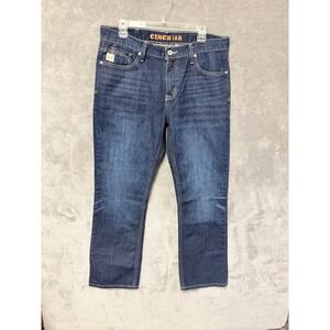 Cinch Ian Mens Slim Fit Dark Wash Denim Jeans MB65436001 35x32 Blue
